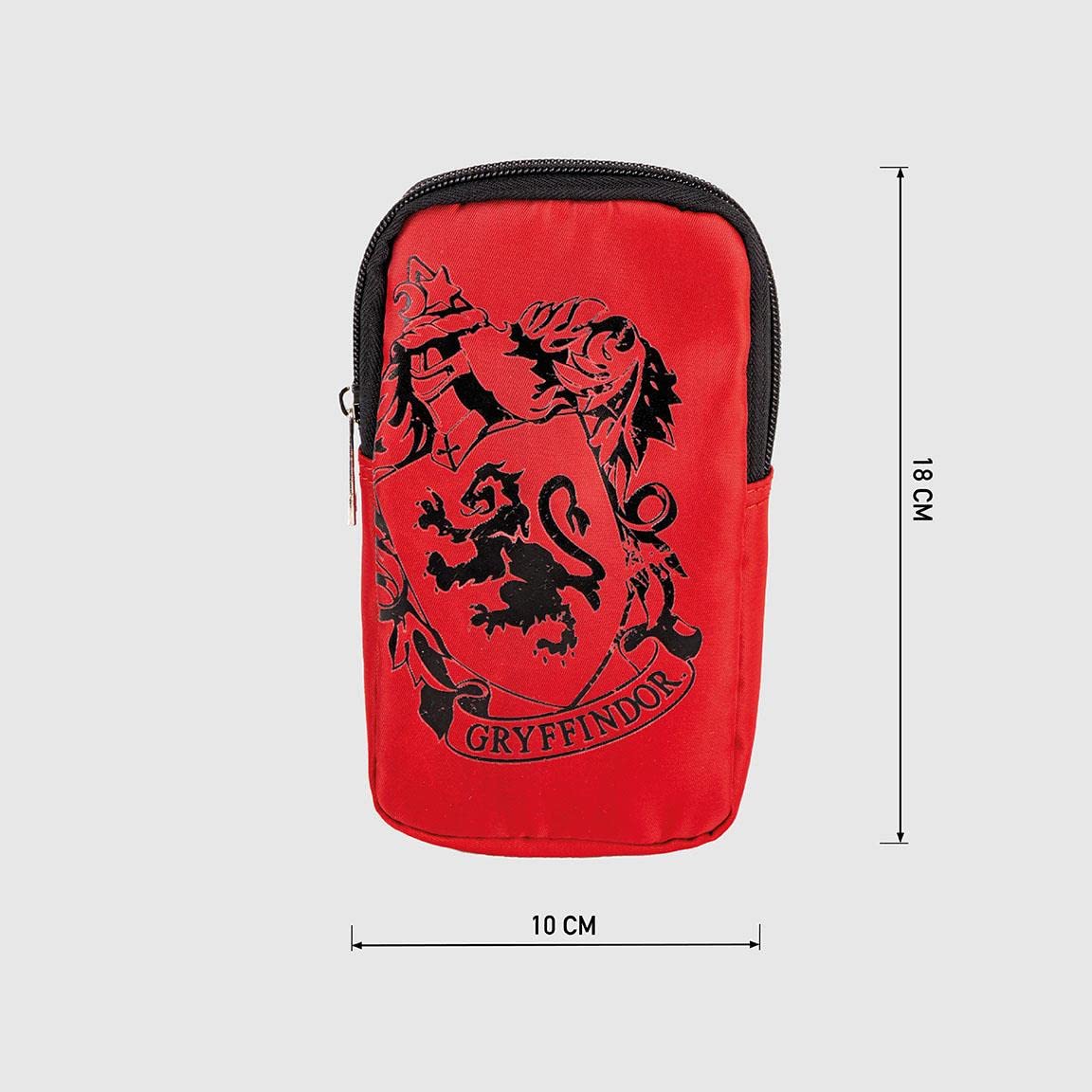 Borsa Portacellulare di Harry Potter - Chiusura a Cerniera - 10,5 x 18 x 1 cm - Prodotta al 100 % in Poliestere - Cinghia Regolabile - Prodotto Originale Elaborato in Spagna