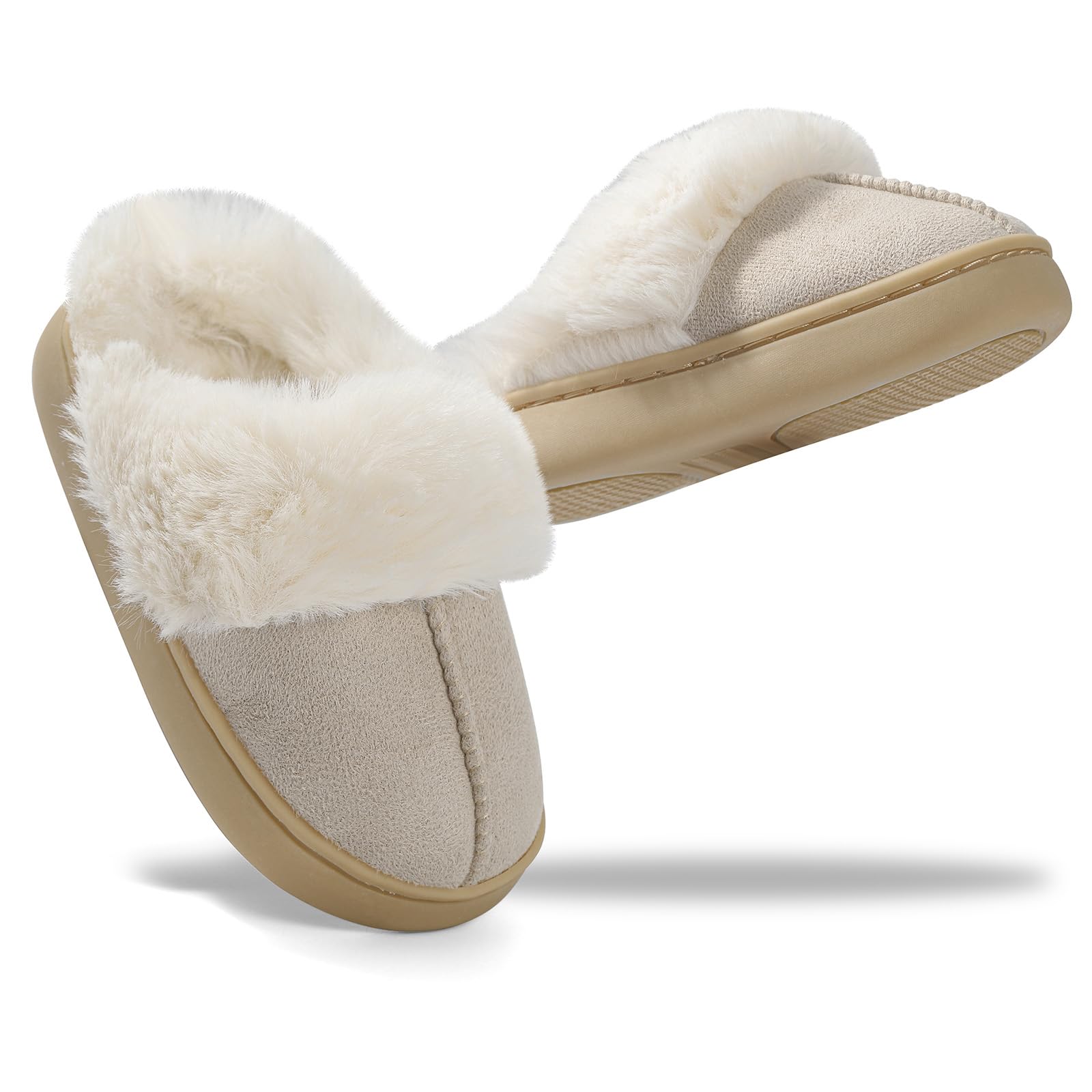 LACOFIA Pantuflas Peluche para Niños y Niñas Zapatillas de Estar por Casa Zapatos Invierno de Casa Antideslizantes y Cómodas para Niños