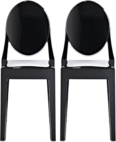 Juego de 2 2 (2) sillones estilo Louis fantasma silla de comedor  Brazo de salón sillones armados sillones asiento superior fino moderno de mediados