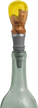 Savannah Silicone Bottle Stopper with 3/8 x 16 tpi Threaded Post For Attaching Hand Made or Lathe Turned Handles (Gray, 10)