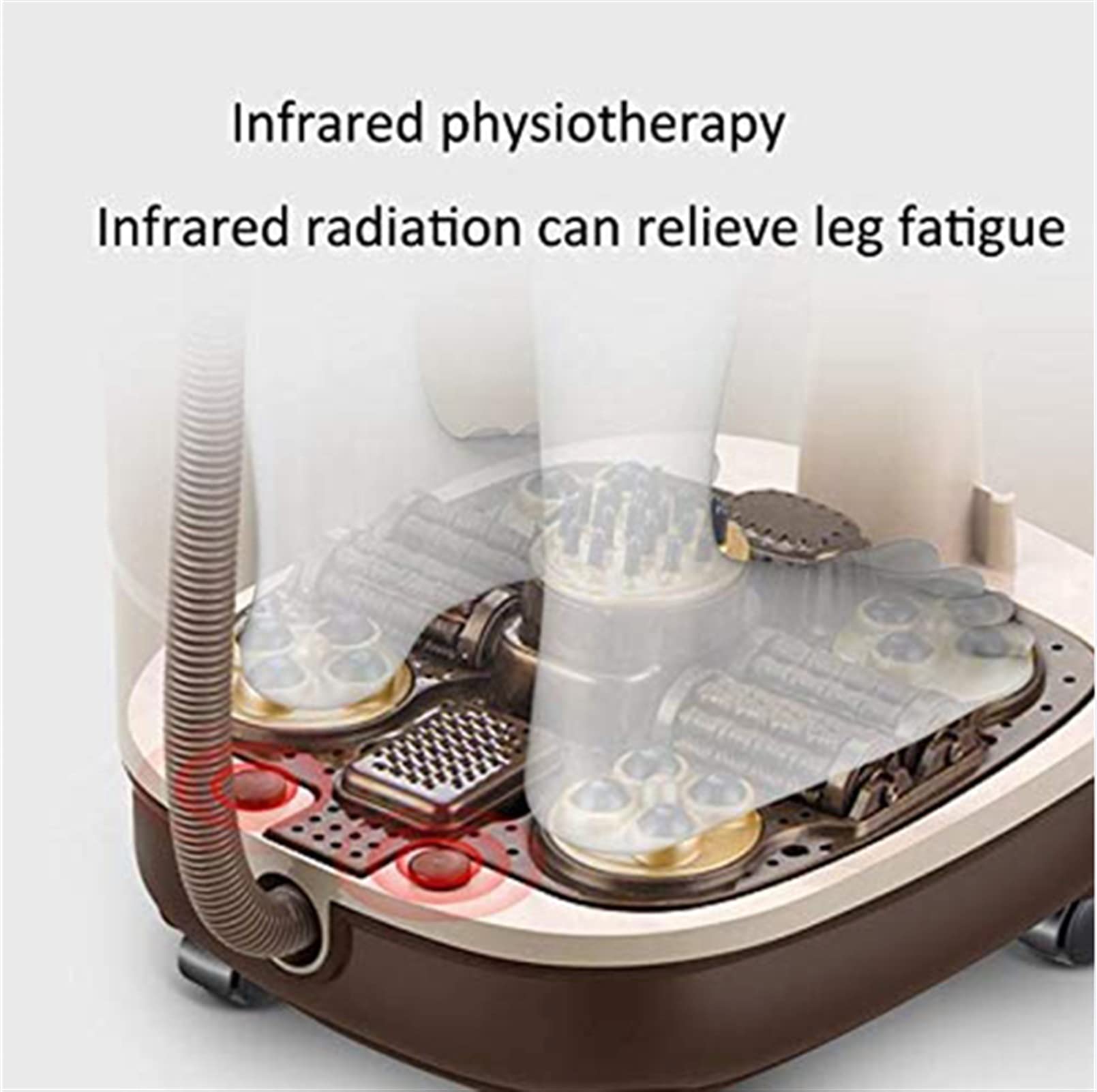 Elettrico con Funzione Calore Massaggiatore Piedi Domestico Shiatsu Massaggio Plantare, Bolle E Vibrazione Calore per La Cura dei Piedi E Sollievo dallo Stress