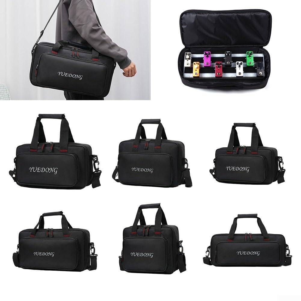 bolsa portátil para pedales de guitarra, multiefecto, tela Oxford, acolchado (40 x 27 x 10)