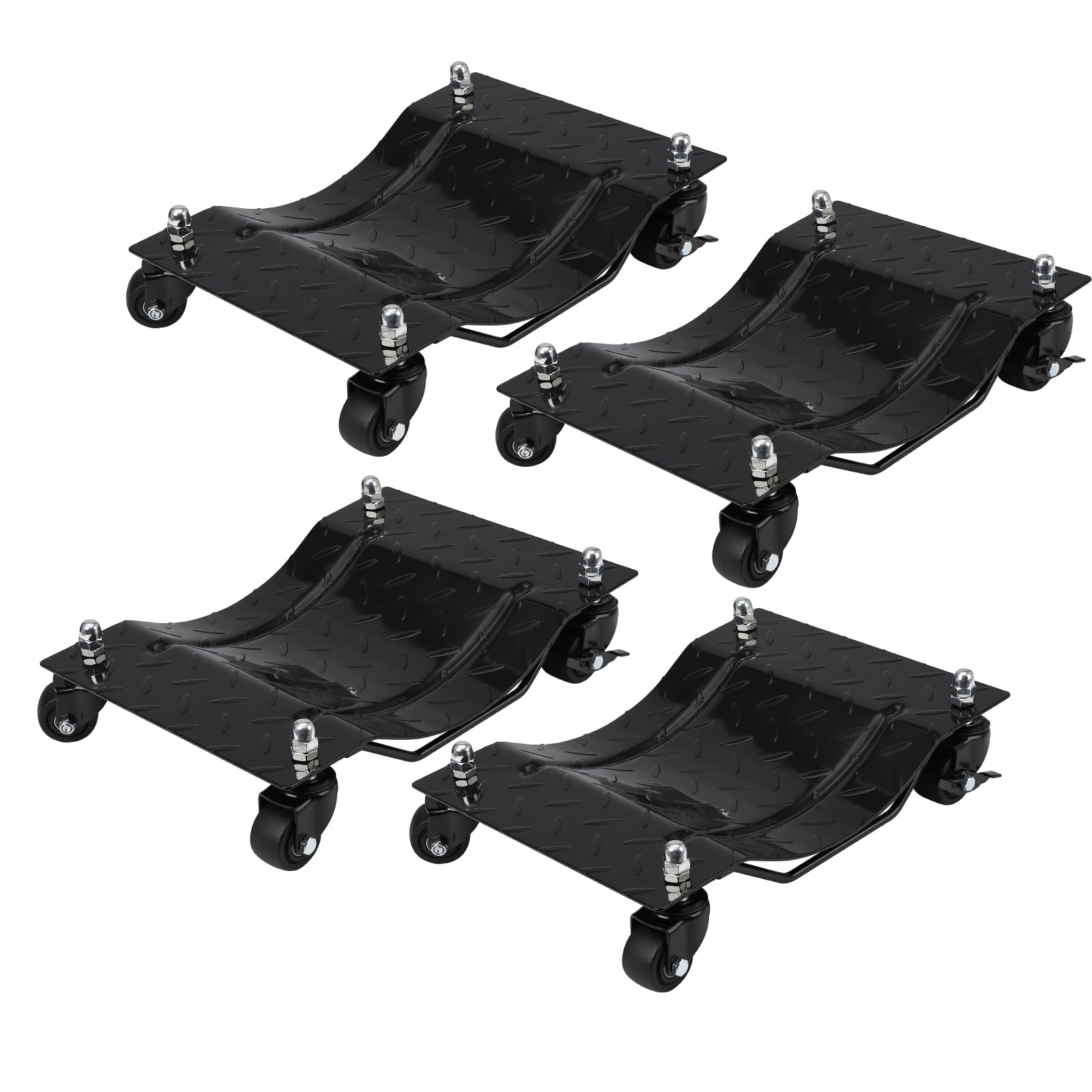 Heavy Duty Car Dolly 4 Pack, 6000 lbs Wheel Dolly Car Tire Stake with