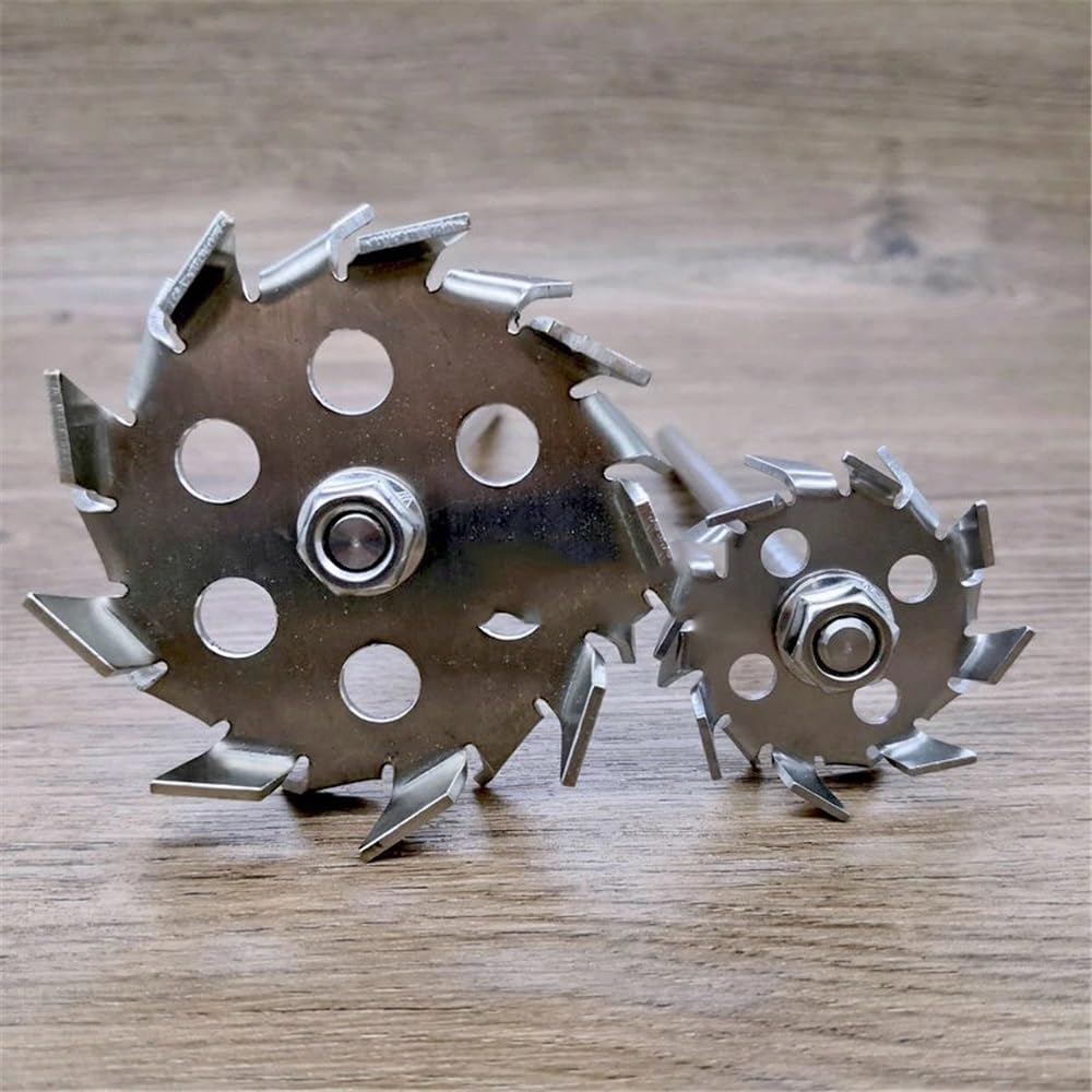 Mezclar las cucarachas, Juego de discos dispersores acero inoxidable 304 con varillas en varios tamaños(13cm disk with rod)