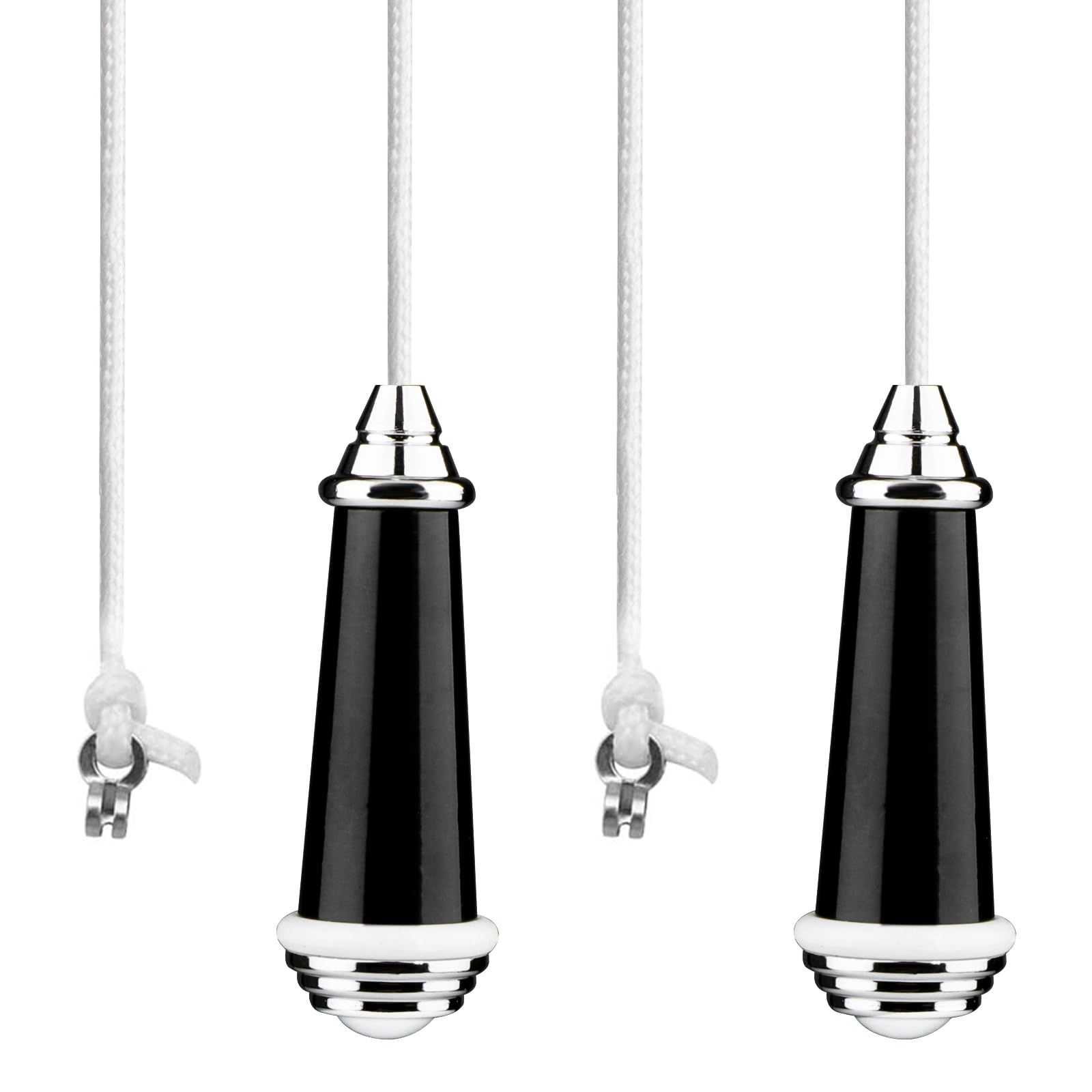 TXErfolg 2Pcs Bathroom Light Pull Cord 8cm Light Pull Handle with 150cm Cord Connector Light Switch Pull Cord Chrome Pull Cord Handle for Ceiling/Toilet Light Blind Cord Pull Handle