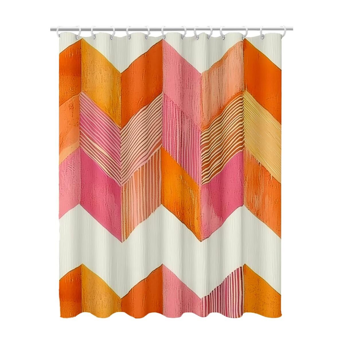 Rideau douche géométrique imperméable rideaux baignoire polyester 180x200