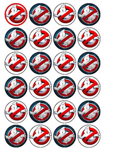 24 x Ghostbusters cupcake cake Toppers