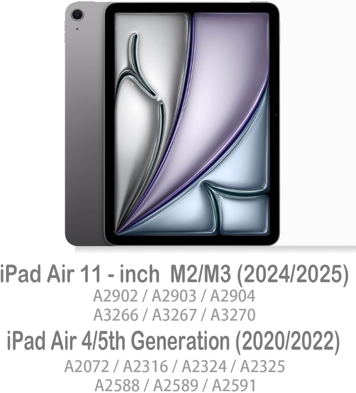 Feams for iPad Air 11 inch Case M3/M2 (2025/2024), iPad Air 5th/4th Gen 10.9 Inch 2022/2020, V-Fold Standing Magnetic Detachable Clear Back Case with Landscape Portrait Mode & Auto Sleep, Cream White - Image 2