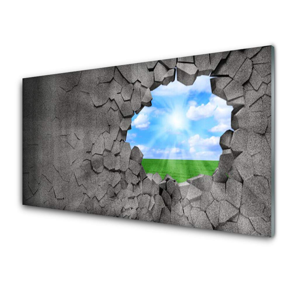 Impression sur Verre Trempé Tulup - Tableau Mural Nettoyage Facile contre Murs Ternes 100x50
