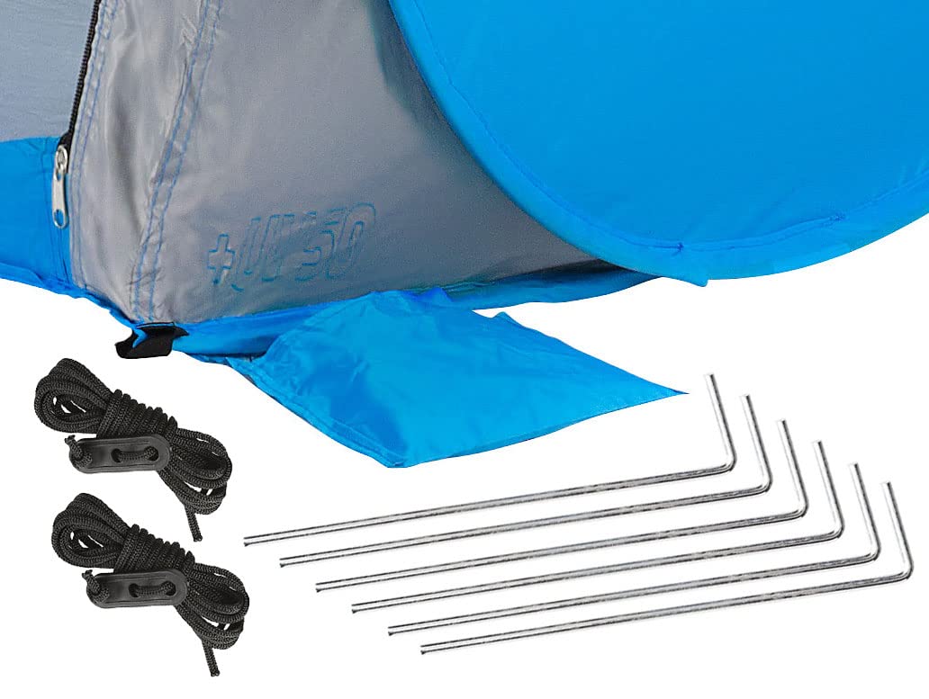 Tenda Pieghevole - Tenda da Spiaggia pop-up con Sacche di Sabbia - Tenda da Giardino Facile da Trasportare con Protezione UV 50 - Protezione dal Vento per Bambini e Adulti - Protezione Solare