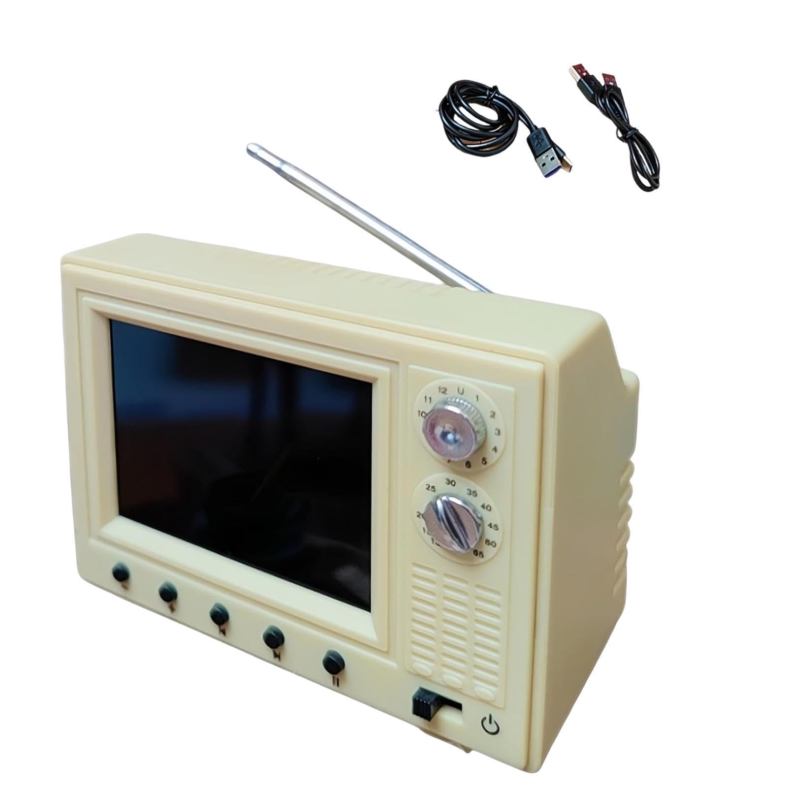 Jouet rétro TV miniature 720p USB 8 Go écran miniature maison de poupée