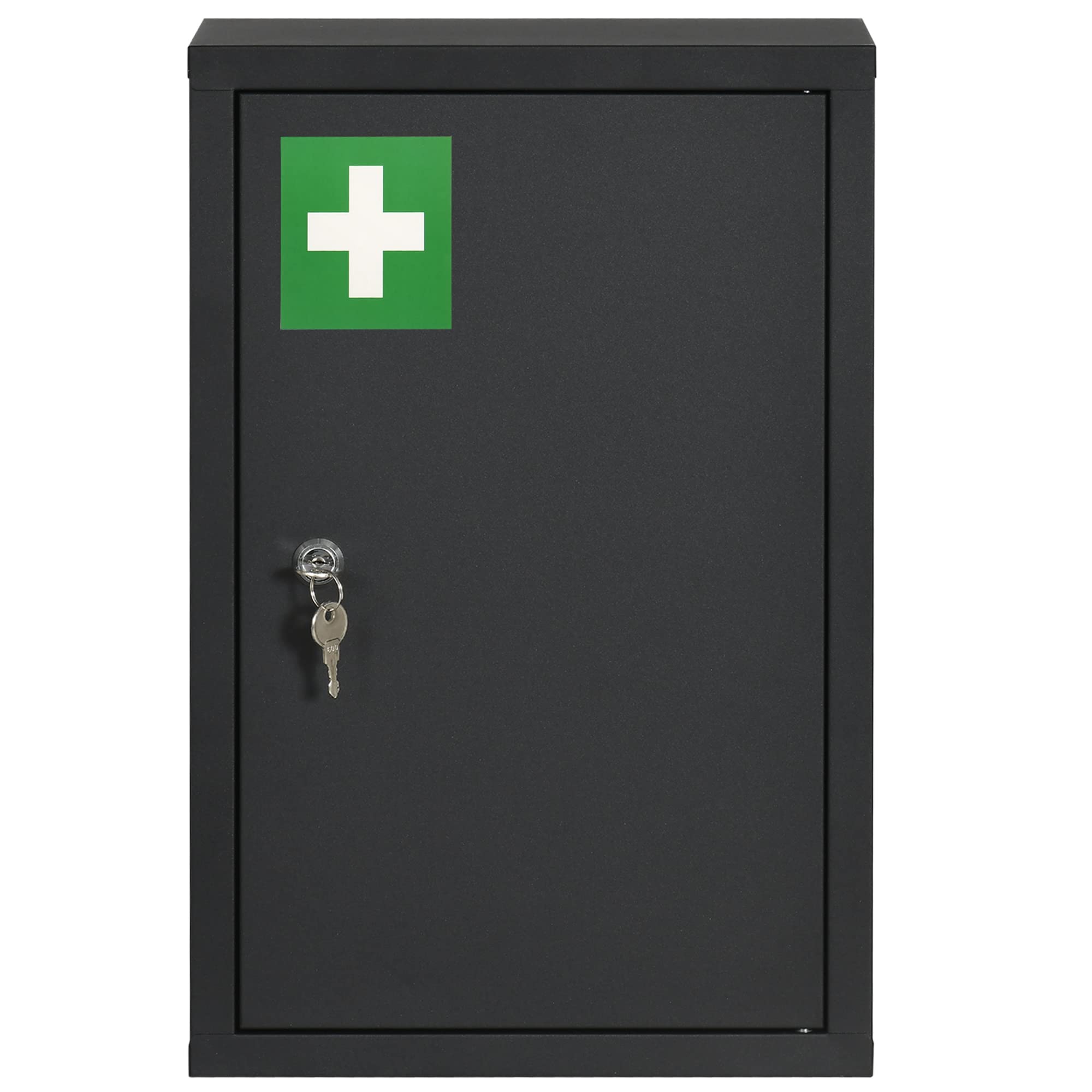 kleankin Armoire de Pharmacie Murale 3 étagères 30x14x46 cm Noire