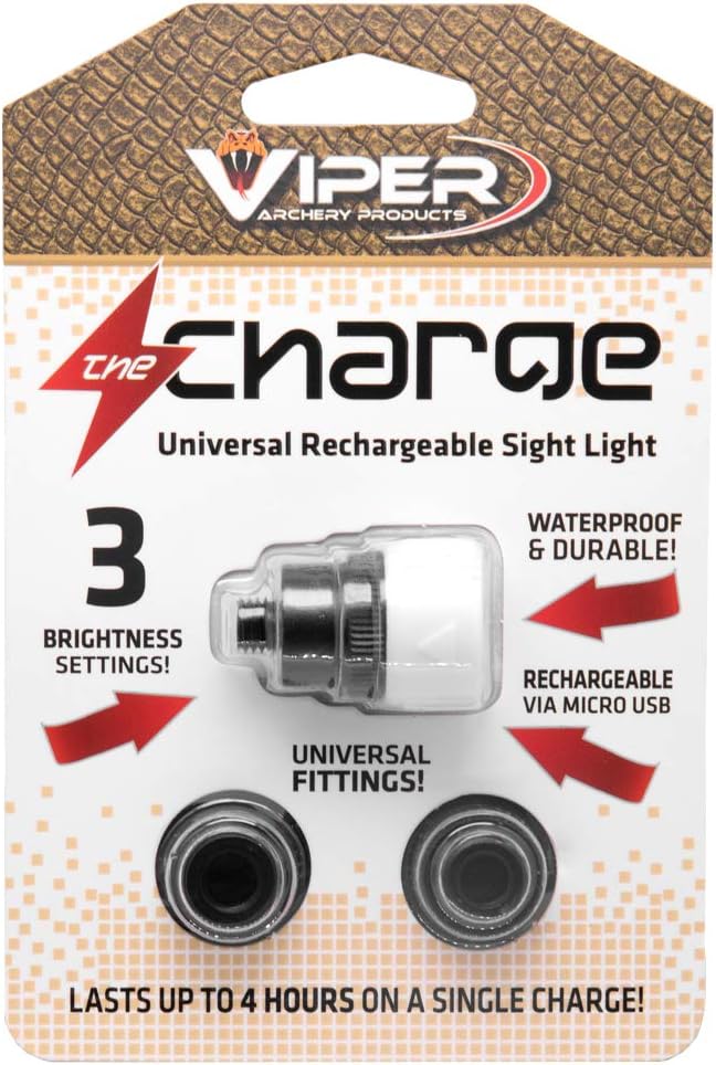 VIPER Archery Micro-USB RECHARABLE 3-Stage Universal Sight Light for Compound Hunting Bow : Sports & Outdoors