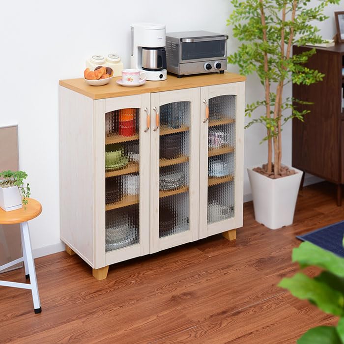 Amazon｜dodollフレンチカントリー食器棚 カリーナ ロータイプ