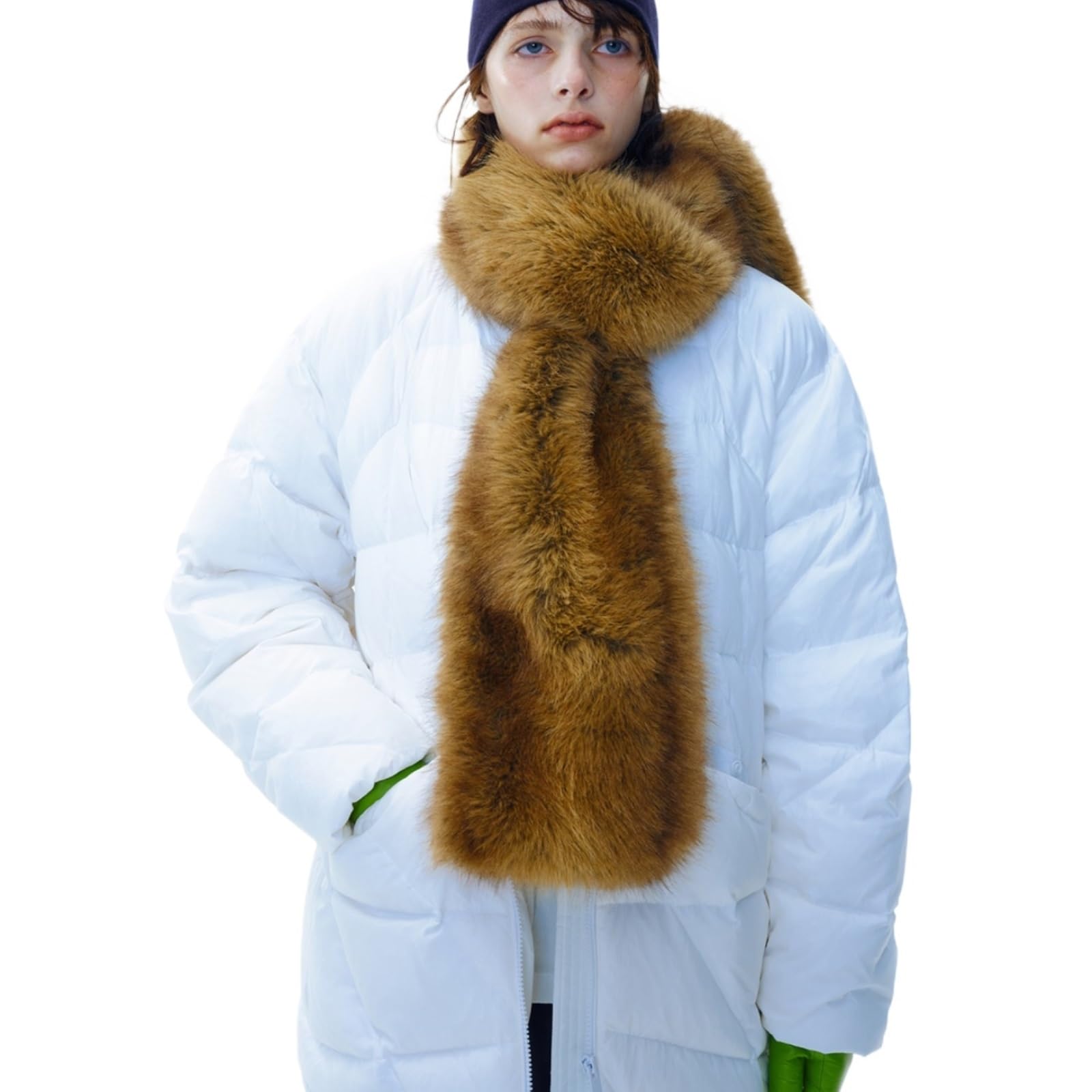 Miękki Szal Szal Z Futra W Stylu Vintage, Uniwersalny, Codzienny Strój Szalik Na Co Dzień
