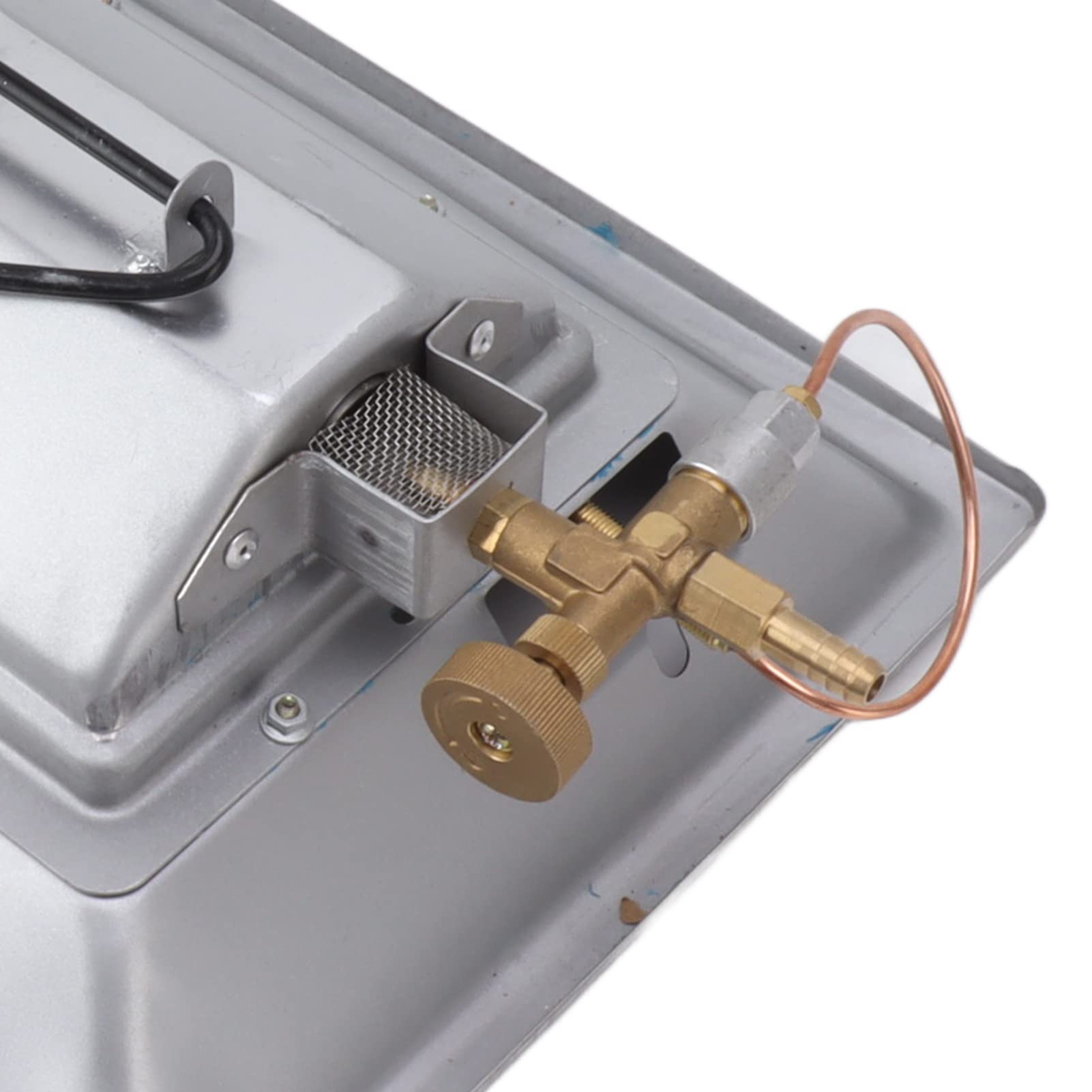 Luocute Calentador de Criadora de Gas por Infrarrojos, Equipo de Calentamiento Catalítico de Cerámica Manual para Gallinero con Presión Ajustable 3500-8000 Pa, Adecuado para Pollitos,