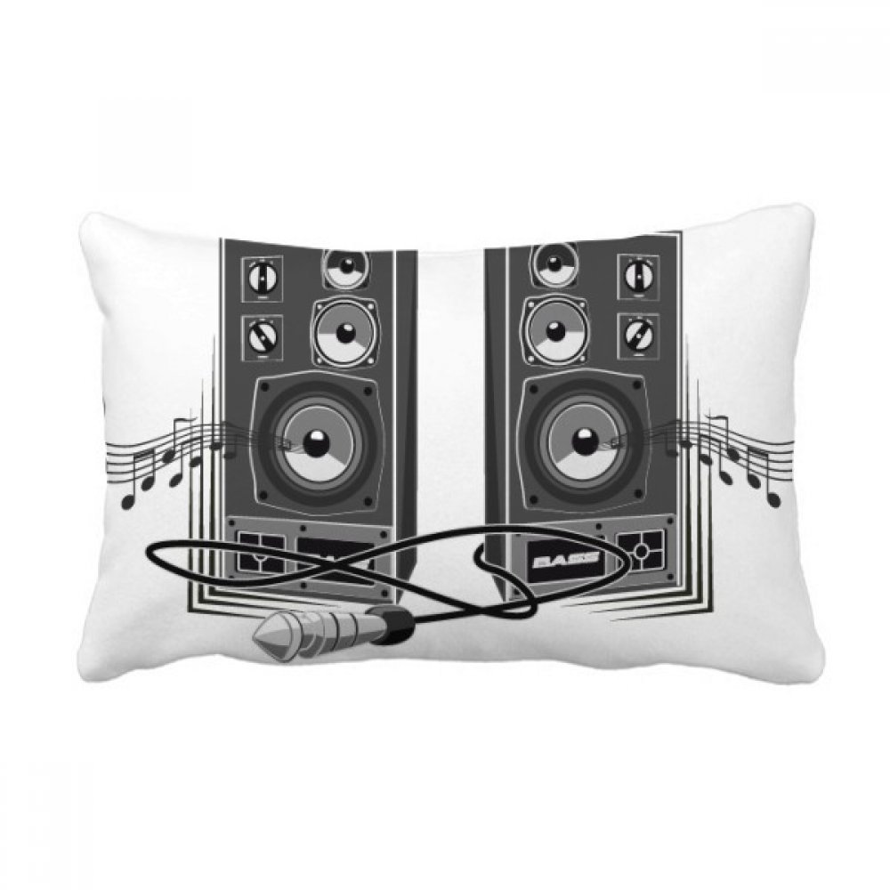 Coussin de musique motif haut-parleur 40x60 cm multicolore pour decoration de canape