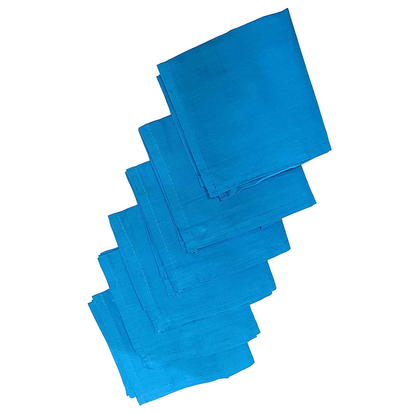 uparel Men's Premium Cotton Plain/Solid Handkerchief (MADE IN INDIA) - Blue Color-picture-18