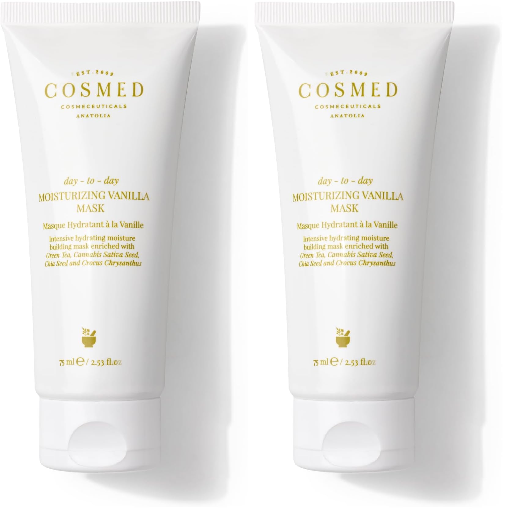 Cosmed Nemlendirici Etkili Vanilyalı Maske - Moisturizing Vanilla Mask - 75 ml (2 paketi)