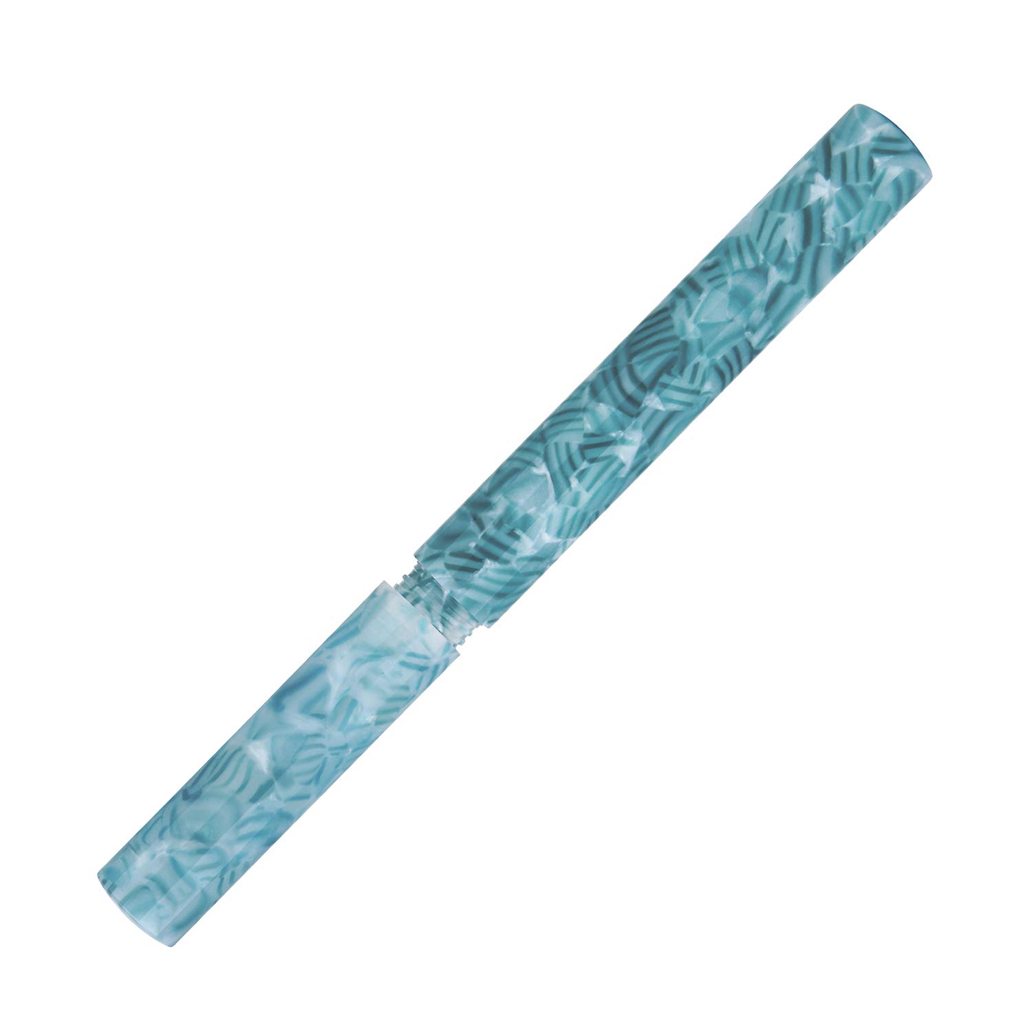 erofa Majohn - Pluma estilográfica de punta fina y cristal, celuloide de mar de coral con convertidor de tinta, bolígrafo de tinta de viaje de doble uso, juego de regalo para firma, dibujo artístico