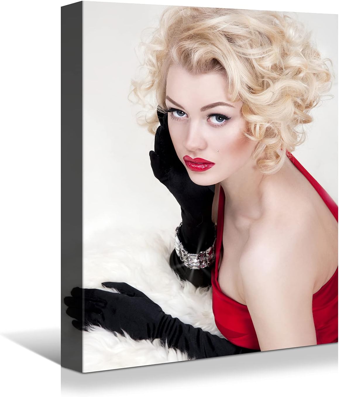 Looife Hair Salon Canvas Wall Art 24x36 Inch Beauty Girl