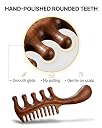 Wooden Scalp Massager Comb – Natural Wood Wide & Fine Tooth with Handle for Hair Growth, Scalp Care & Stress Relief – Detangling Tool for All Hair Types gallery image