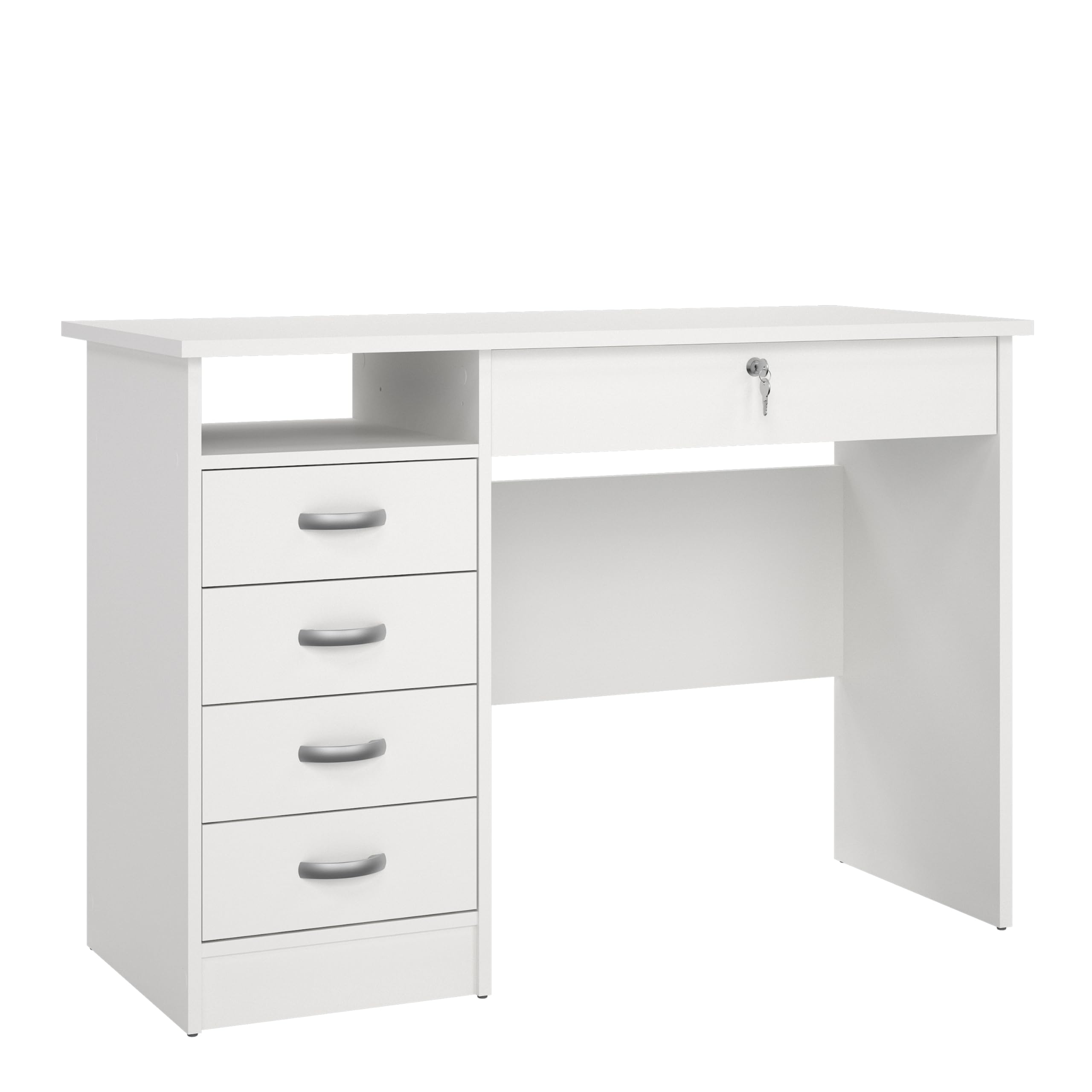 Furniture To Go Function Plus Desk 5 Drawers in White
