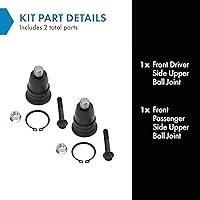 Vista 129 de TRQ, junta de rótula inferior delantera para el lado del conductor y del acompañante