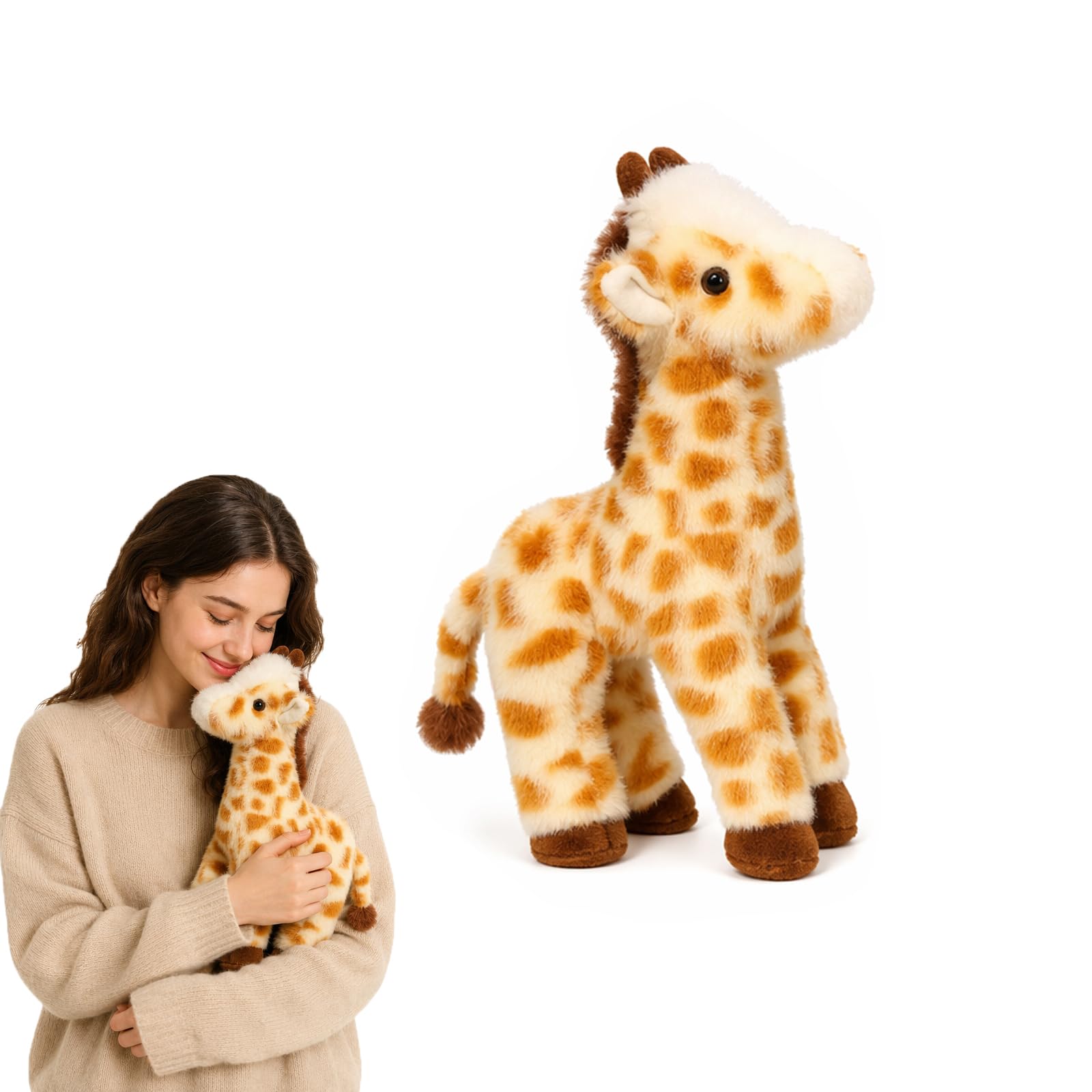 JeyFefv Giraffe Plush, 25cm Giraffe Teddy, Soft Stuffed Animal