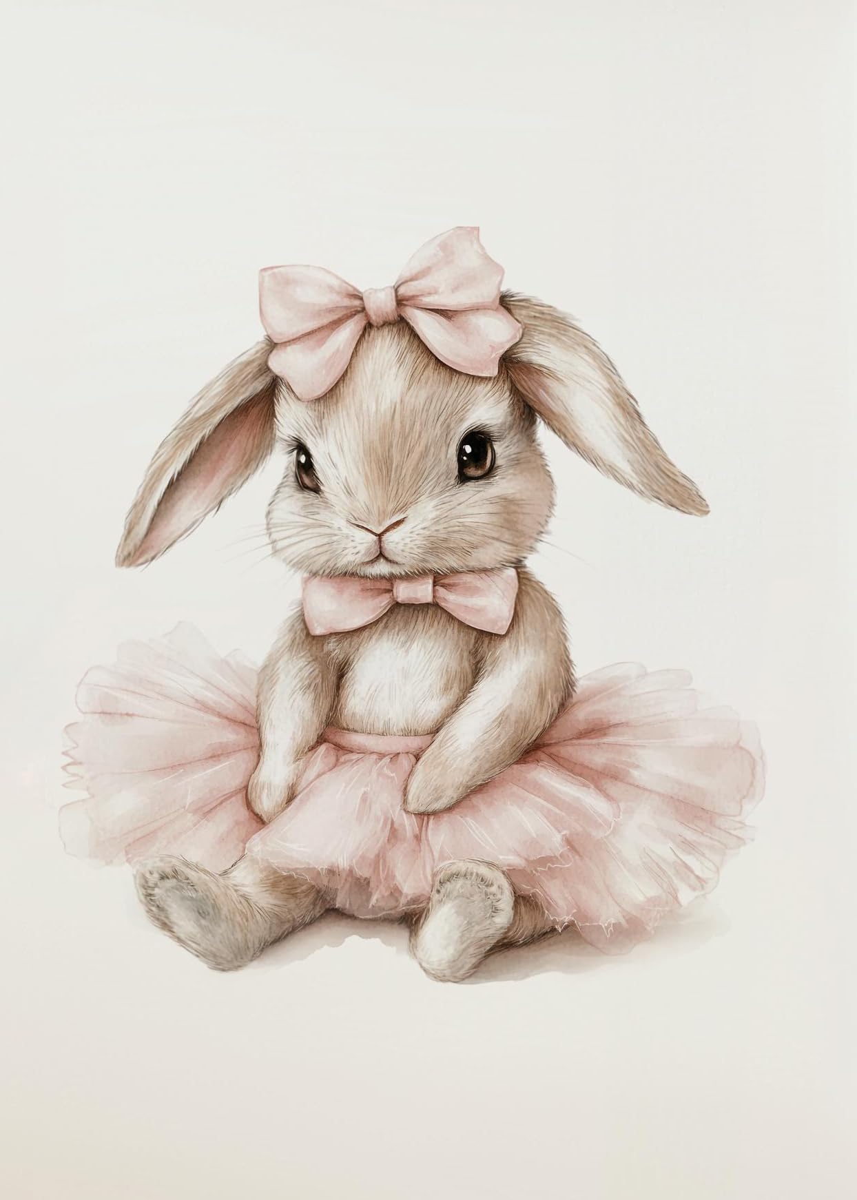 BeiYiHo 3 Tableau Lapin Chambre Fille Affiche Lapin Chambre Bebe 30x40cm Poster Chambre Ado Fille Boho Deco Chambre Enfant Bebe Rose Poudré Cadeau Toile SANS CADRE (BYCH082-30x40)