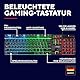 Trust Gaming GXT 835 Azor Gaming Tastatur mit Beleuchtung Deutsches QWERTZ Layout, Tastaturlayout in Originalgröße, 3 LED-Farbmodi, Anti-Ghosting, 12 Multimedia-Funktionstasten, PC/Laptop