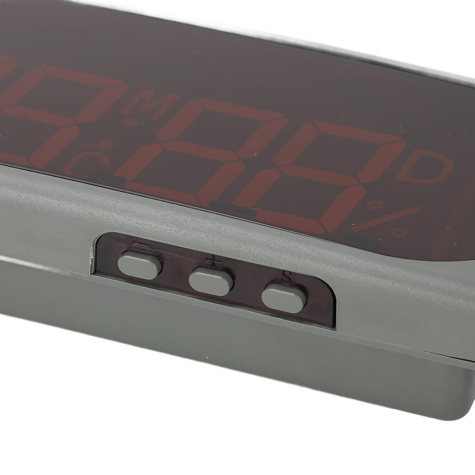 Reloj Electrónico para Coche con Termómetro e Higrómetro Digital, Pantalla LED de Fecha Hora Temperatura Humedad, Rango - 19℃ a 75℃, Montaje Empotrado o Colgante para Vehículos y