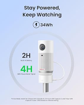 NEBULA Capsule 3 Laser Projector with Capsule Power Bank Tripod