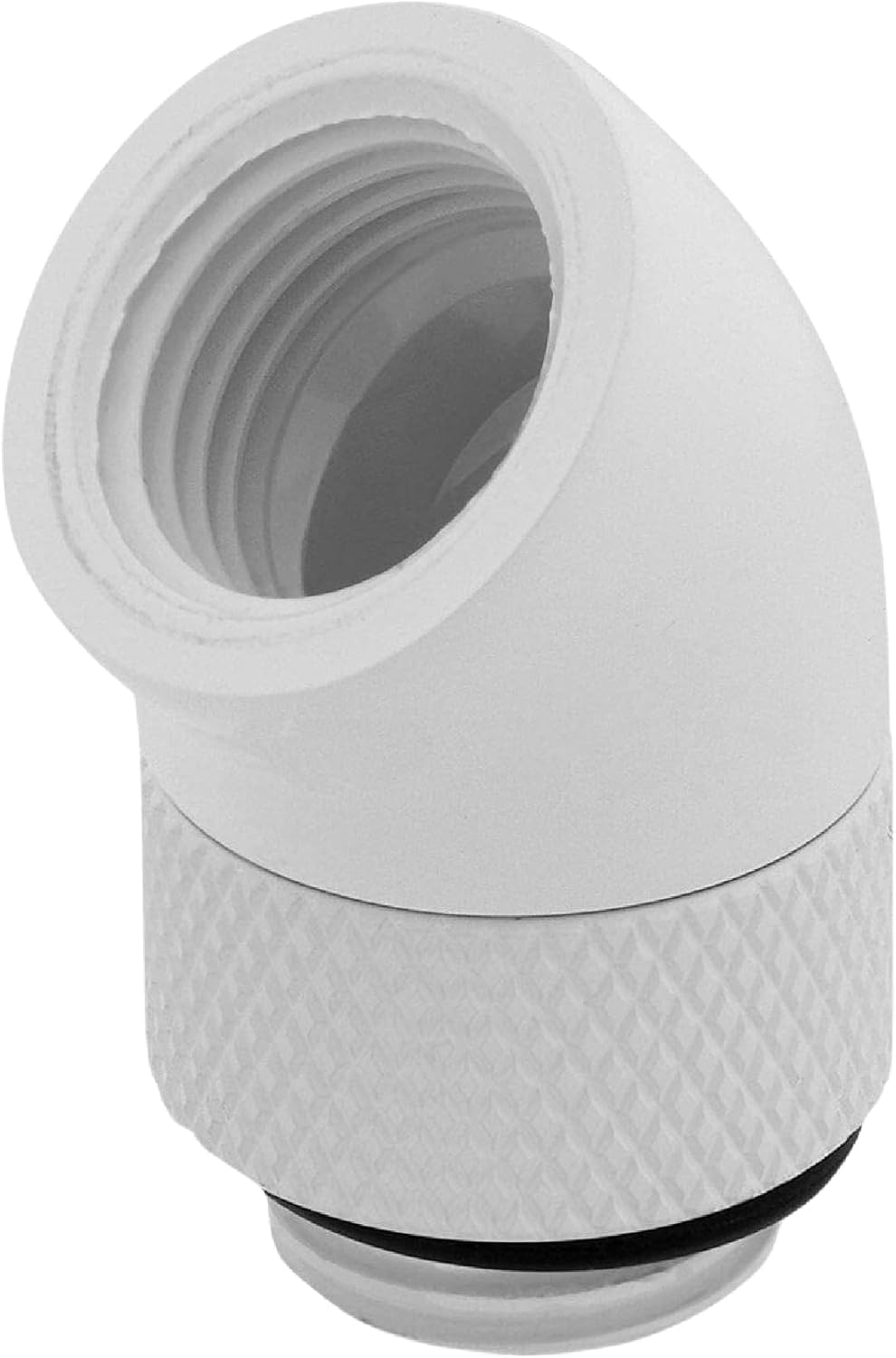 dracaena.io 12 Pack G1/4" 45° Rotary 360° Swivel Fitting, Male to Female Extender Adapter for PC Water Cooling Loop, Computer Liquid Cooling Fittings, White