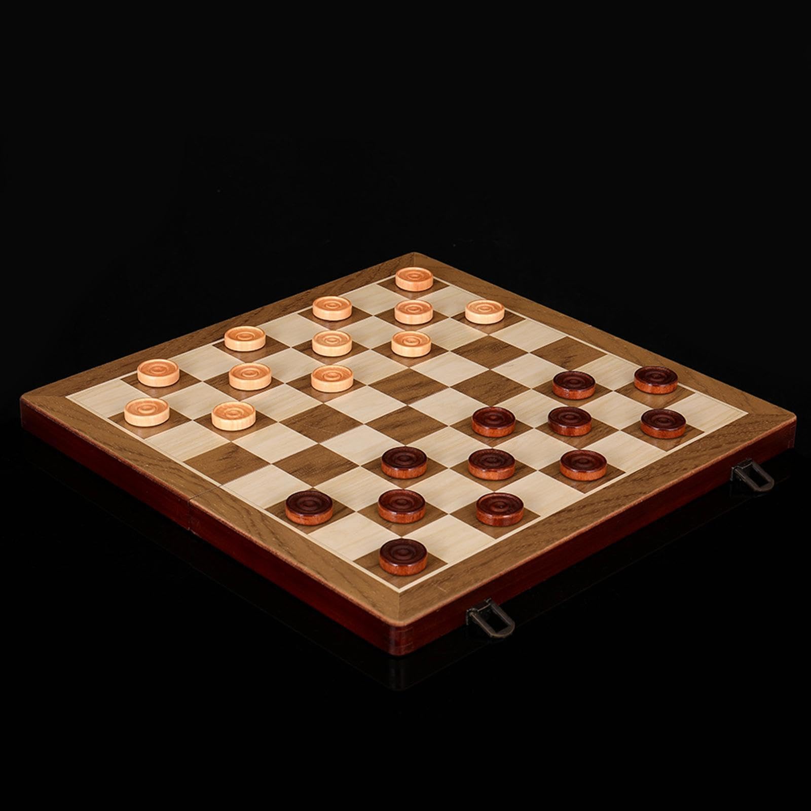 Juego de Tablero de ajedrez con Estuche de Viaje. Elegante Juego Completo de para Madera. Ideal para Jugadores Principiantes o experimentados.