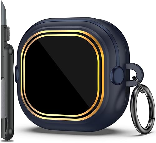 Miniatura 1 de R-fun Funda para Samsung Galaxy Buds FE (2023)Galaxy Buds 2 Pro 2022Galaxy Buds 2 2021Galaxy Buds Pro 2021 con llavero y kit de limpieza, color negro