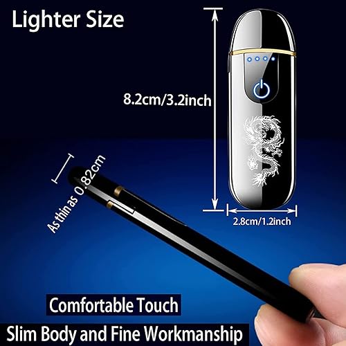 Miniatura 6 de Encendedor electrónico, encendedor inteligente recargable por USB, mini encendedor eléctrico de encendido táctil, resistente al viento, encendedor