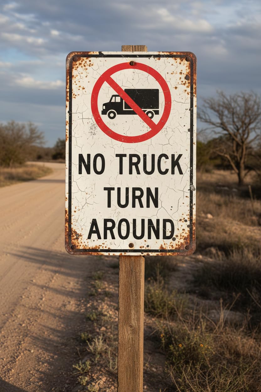 Wall Decor No Truck Turn Around Aluminum Metal Sign Advertisement Display Board Business Signboard 8x12Inch Vintage Signs Plates Printed
