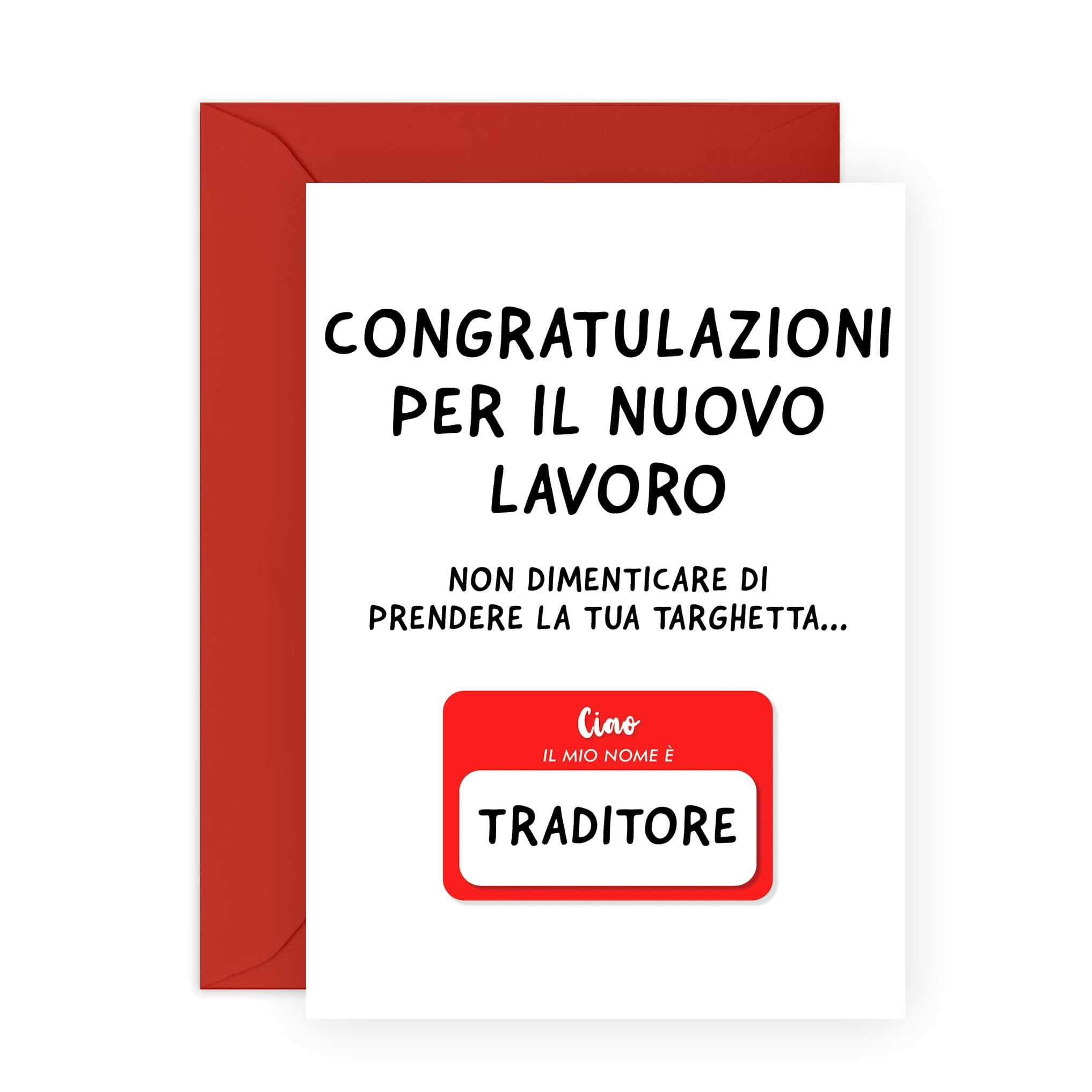 Central 23 Biglietto Di Auguri Divertente Per Nuovo Lavoro - "Traditore" - Cartolina Di Addio Per Colleghi Con Adesivi Umoristici, Regalo Di Partenza Per Uomo E Donna