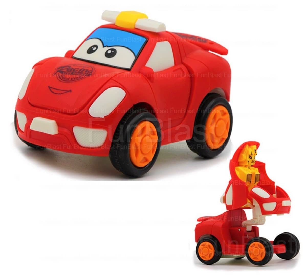FunBlast Plastic Pull Push Back Action Robot Car Toy for Kids,Racing Car Push Back Bump & Go Toy for Kids- Pack of 1, Multicolor (B07MKTG14M) Amazon Price History, Amazon Price Tracker