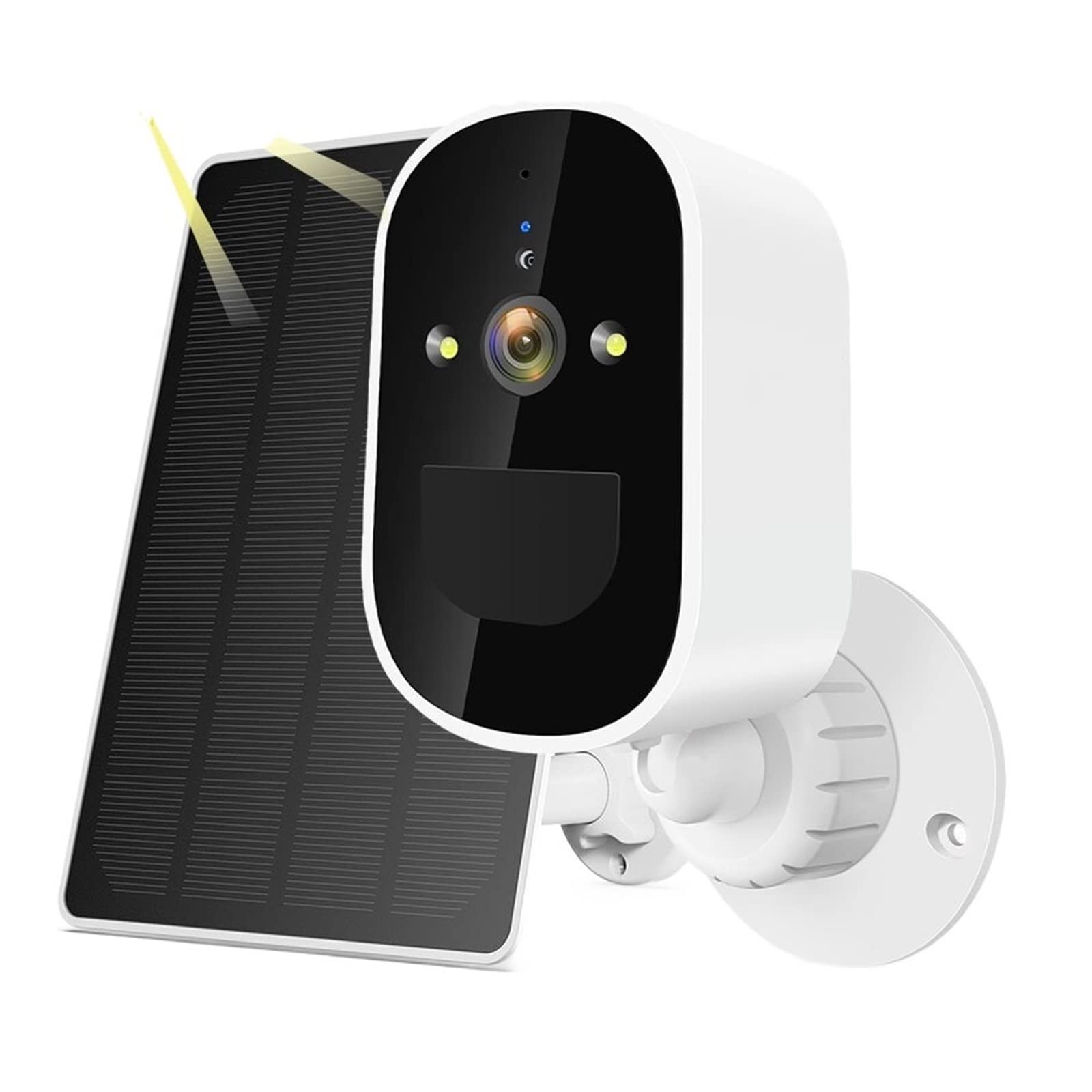 Caméra de sécurité solaire WiFi 1080p pour surveillance extérieure connectée avec batterie