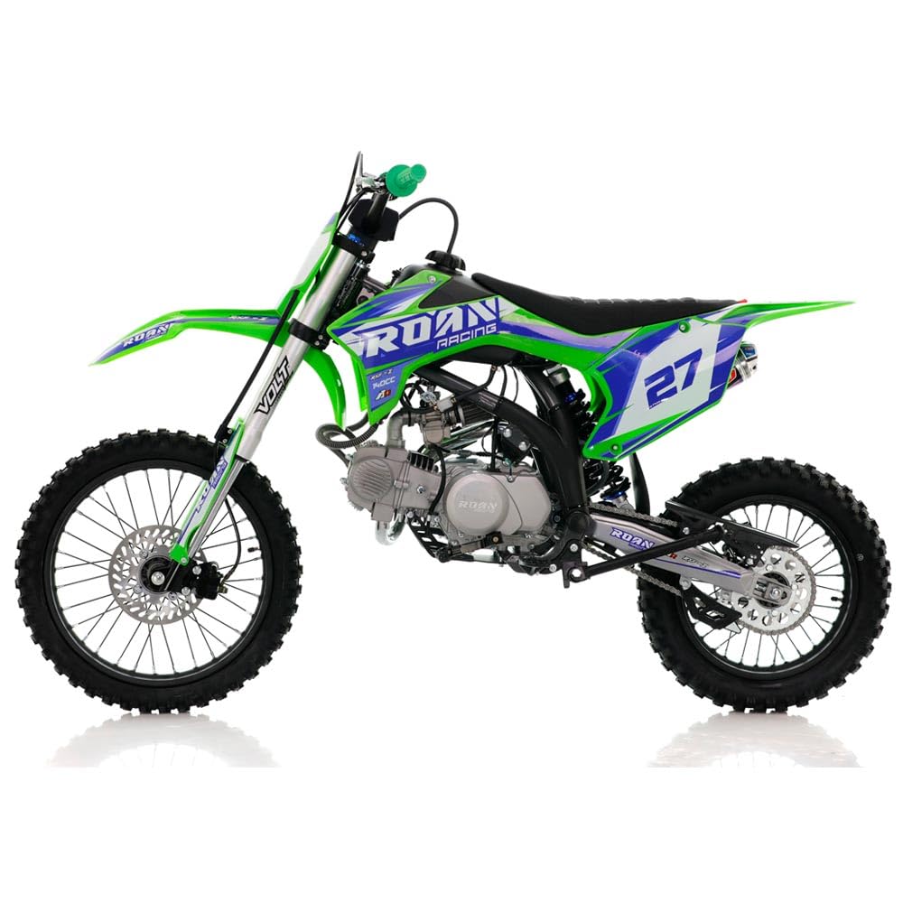 Pit bike Apollo RXF-Z 140CC 17/14 XL con radiador de aceite motocross, enduro (verde)
