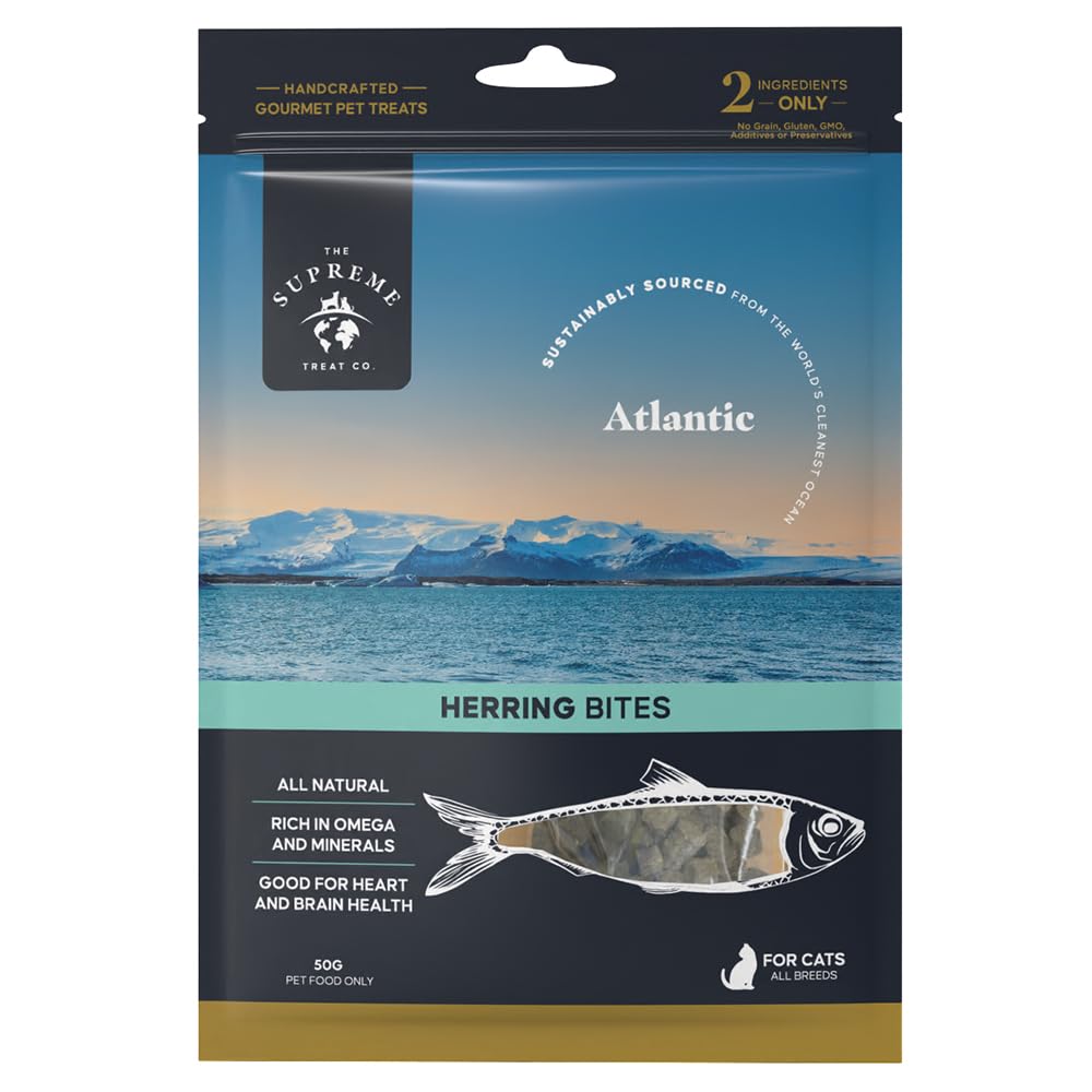 The Supreme Treat Co Herring Bites Cat Treats 50g - 50g