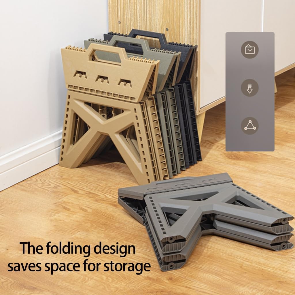Thickened Plastic Folding Step Stool Multipurpose Furniture for Living Room Light Weight Easy to Storage Solution