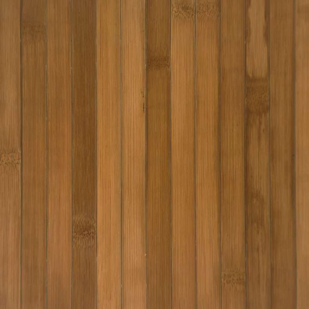 Tapis en bambou marron 70 x 100 cm – Tapis moderne rectangulaire pour salon, cuisine et couloir – Tapis naturel résistant avec dessous antidérapant