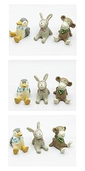 アニマル マスコット 4点　セット 昭和　品 Amazon.co.jp: 丸和貿易 オブジェ 動物 ノーティアニマル