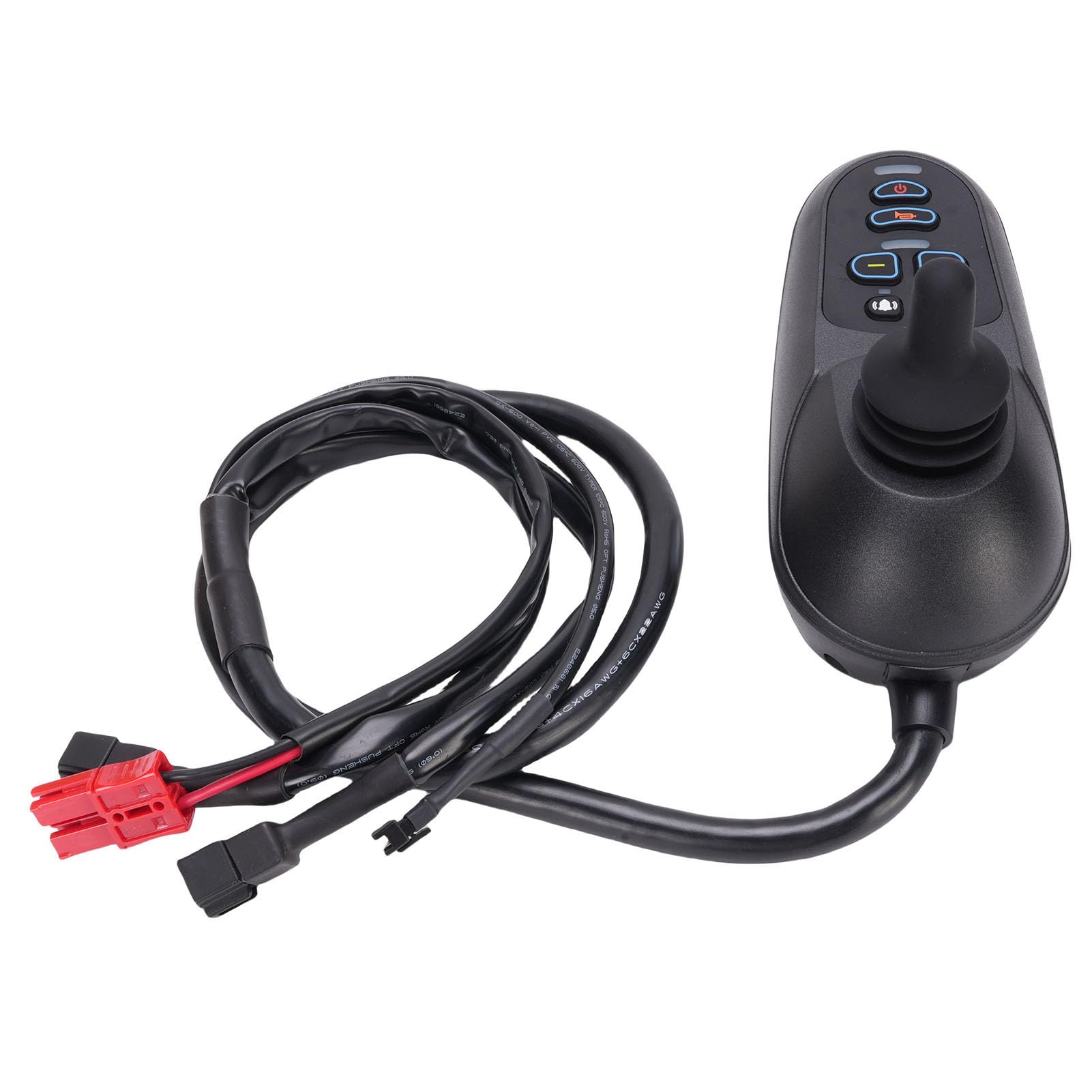 Sxhlseller Controlador de Silla Eléctrica Universal Joystick 50A con Conector de Freno Magnético, Carcasa de Aluminio para un Control de Velocidad Suave y una Funcionalidad Segura de Retención de
