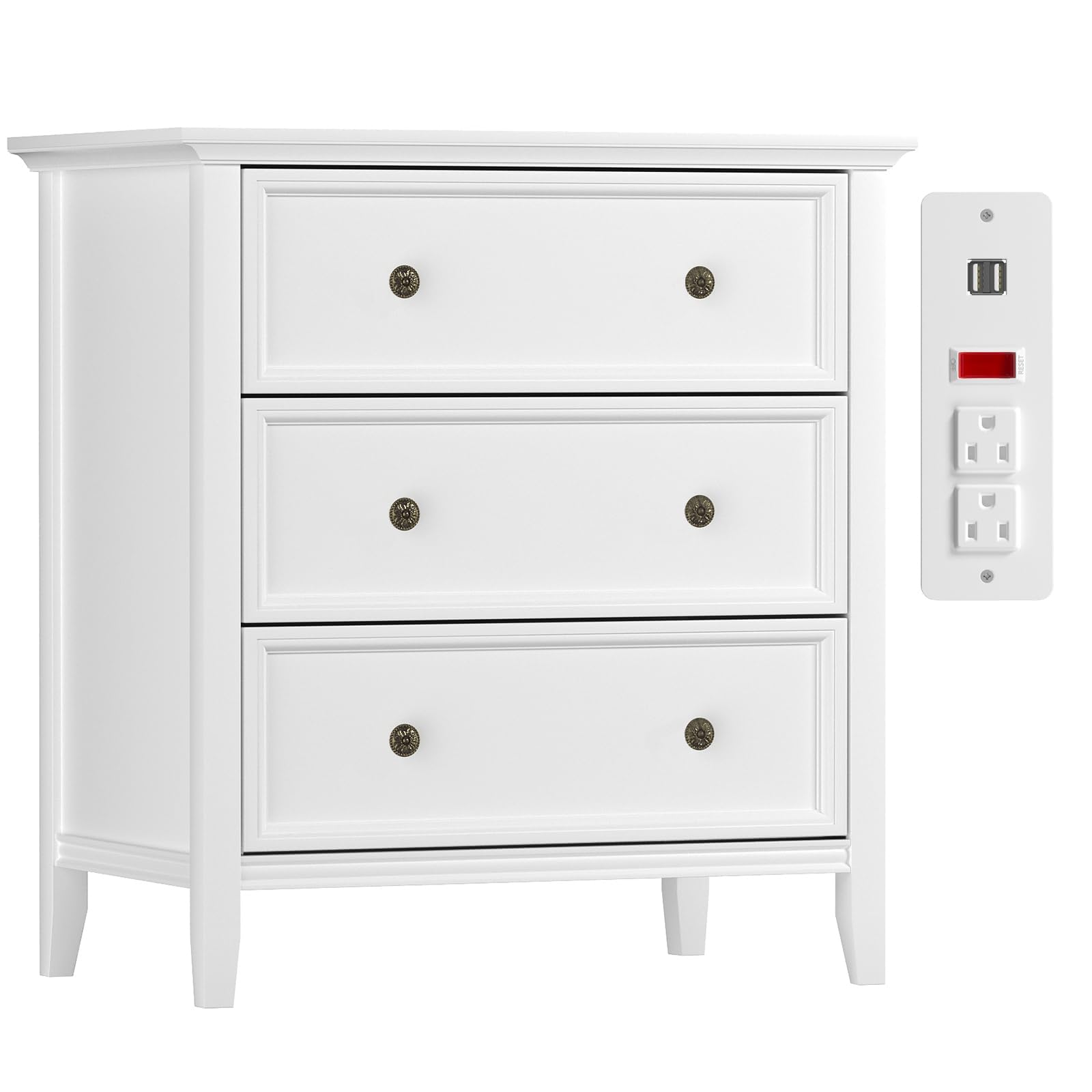 kino White Gray Furniture 3段チェスト kino White Gray Furniture 3段チェスト kino White Gray