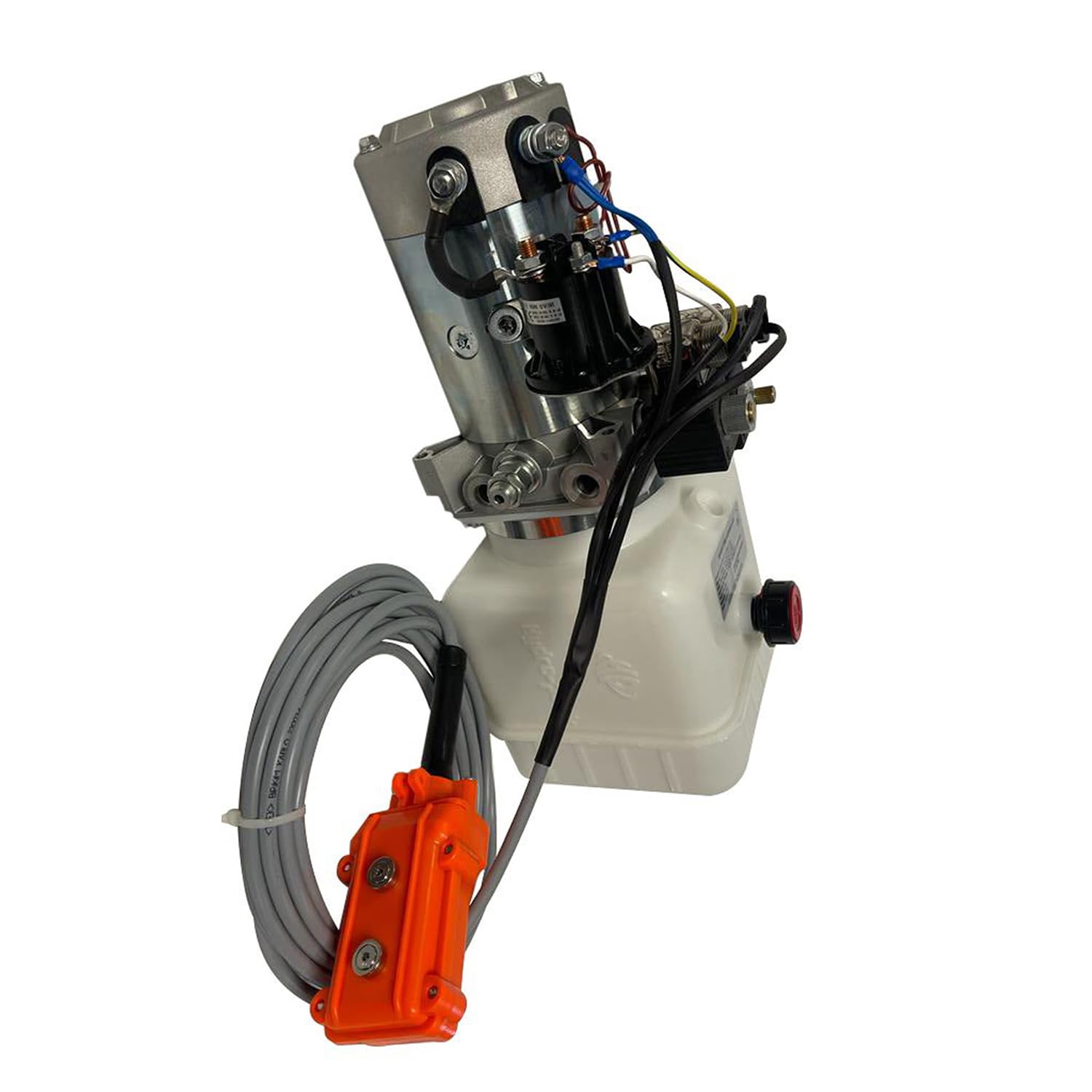 Bomba hidráulica de 12 V CC de doble efecto de 8 cuartos de galón HPU-DT-111-12VDC-DA-08 compatible con remolque volquete
