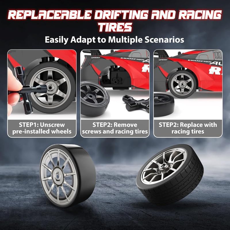 Image of Remote Control Super GT Drift Car 1:24 Scale for Kids | High Speed 4WD 2.4GHz Racing Car | LED Lights, Drifting & Racing Tires Sport Toy Vehicle for Adult Boys (Color As Per Stock)